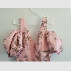 ASOS DESIGN Cold Sholder Corsetted Prom Midi Dress In Floral Print